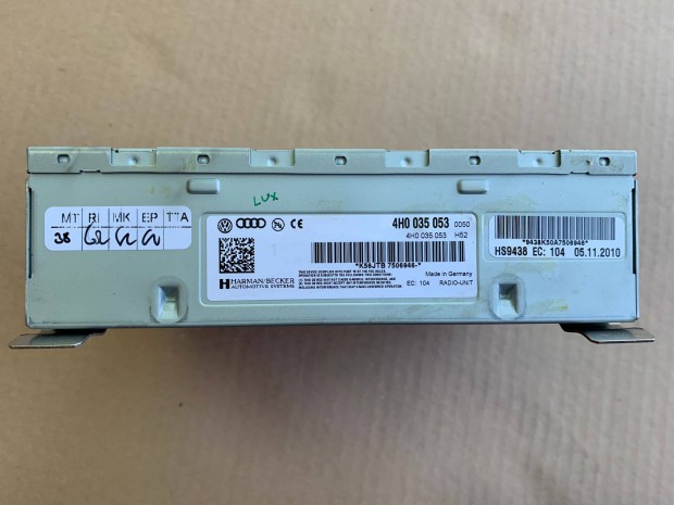 Audi A8 4H D4 MMI Radio Tuner Vezérlő 2010-2017 4H0 035 053