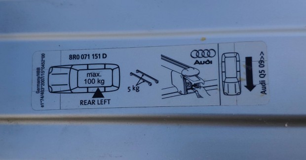 Audi Q5 gyri tetcsomagtart elad 