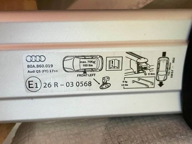 Audi Q5 tetcsomagtart