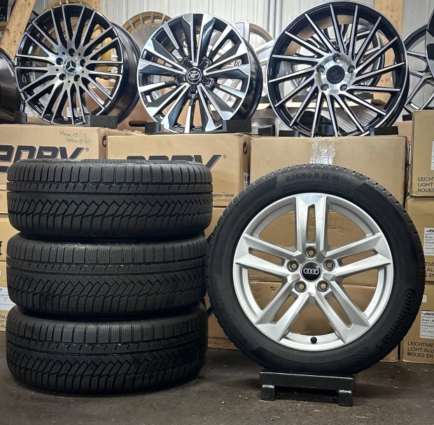 Audi a4 17zoll gyári alufelnik téli gumikkal