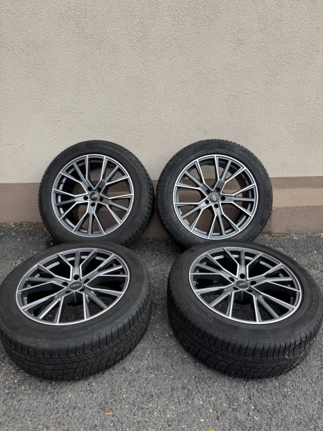 Audi gyári 20" alufelni garnitúra Continental Contact gumival