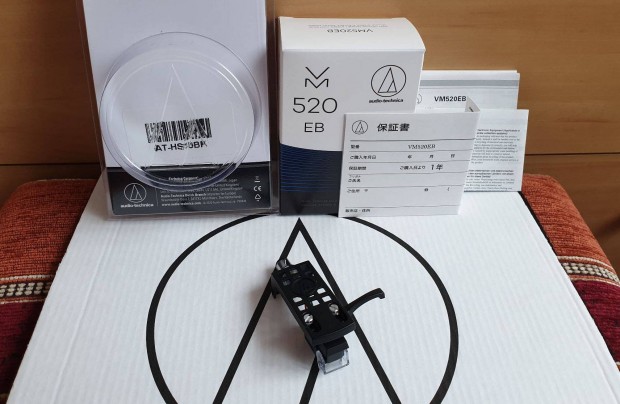 Audio Technica VM520EB Japan + HS10BK hangszed lemezjtsz szett j