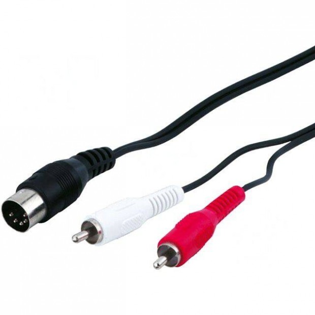 Audio kbel : 5pin DIN - RCA (2x) talakt adapter kbel 1.5m (0910)