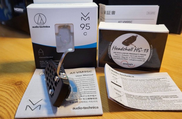 Audio-technica VM95C + HS13 komplett hangszed lemezjtsz t szett j