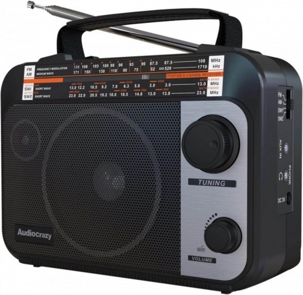Audiocrazy Multi-Band AM/FM/SW1-2 Rdi(doboz nlkl)