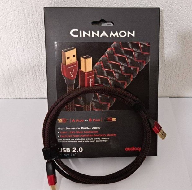 Audioquest Cinnamon /alig hasznlt/ USB A - B kbel , 1.5 mter