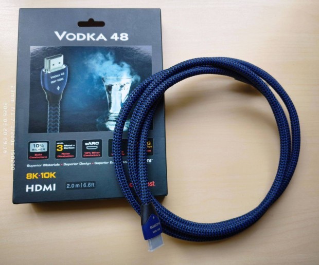 Audioquest Vodka 48 HDMI k�bel High Quality /ut�ngy�rtott/- 2m