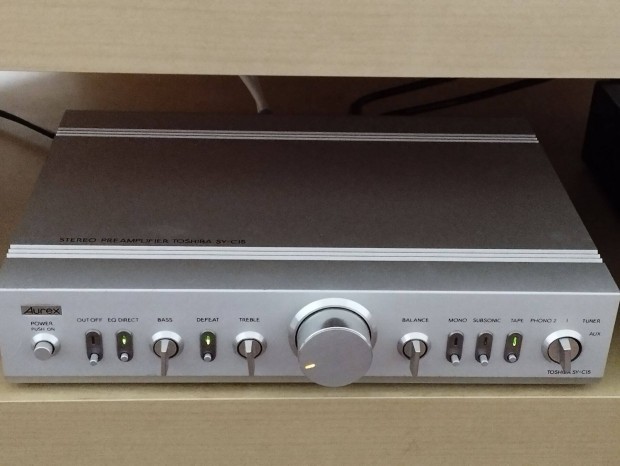 Aurex Toshiba SY-C15 Pre Amplifier elerst, kivl MM-MC Phono -val