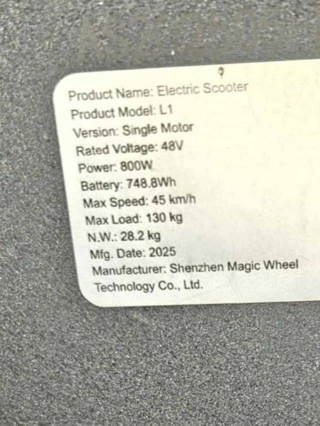 Ausom L1 elektromos roller (2025 model)