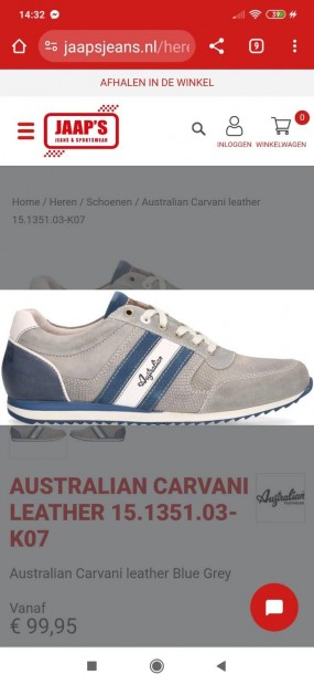 Australian Footwear extra nagy mret Sneaker, tbb mret (48-50)