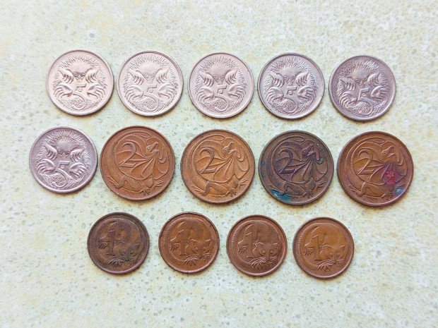Ausztr�lia 14 db K�l�nb�z� �rme 1 2 5 Cents 1966-2008