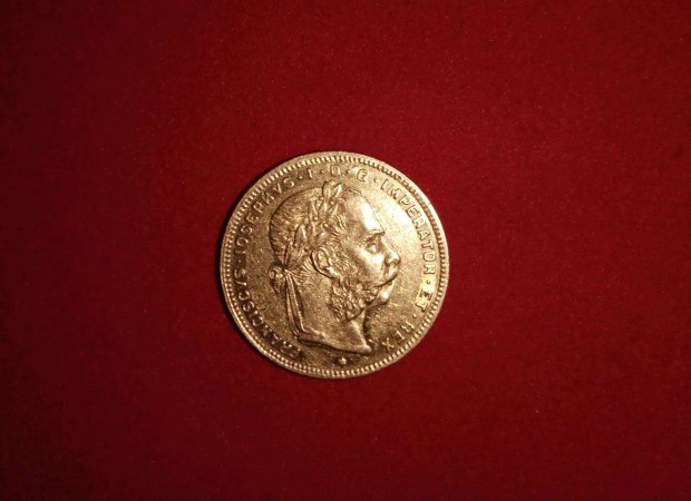 Ausztria arany 8 Florin 1887 - 6,43g - certifikcival