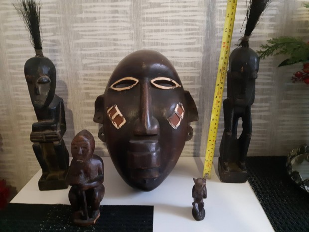 Autentikus rgi Afrika szobrok+ maszk
