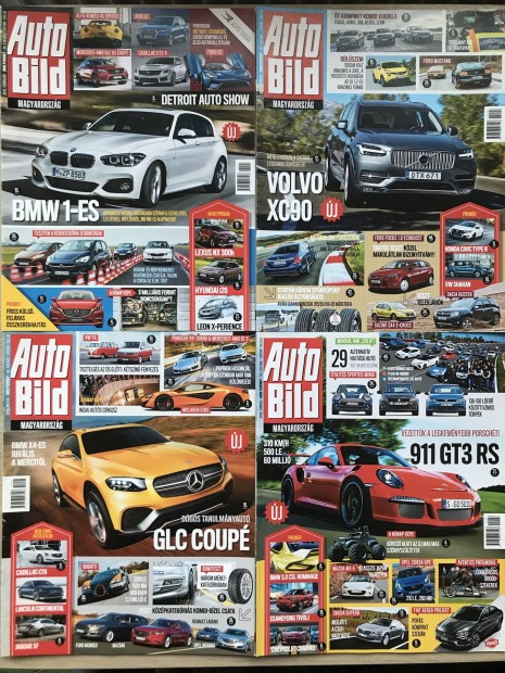 Auto Bild magazinok 2015 (4 db)