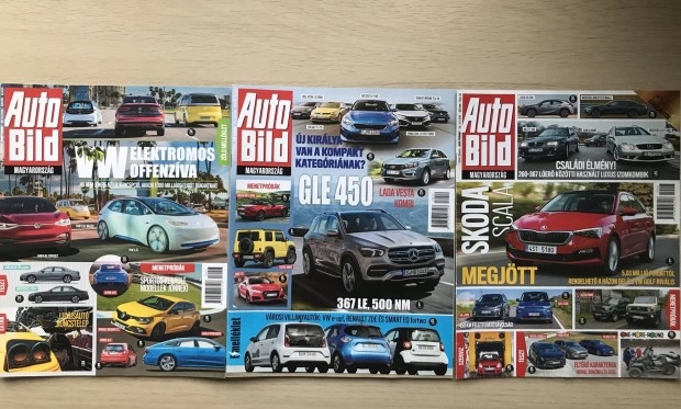 Auto Bild magazinok 2018, 2019 (3 db) 