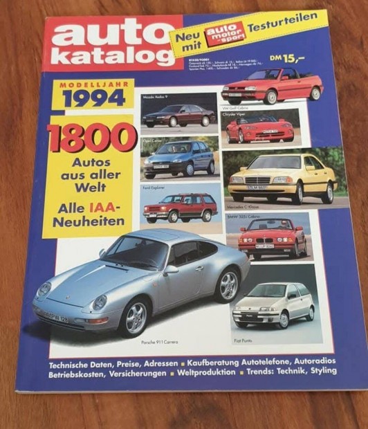 Auto Katalog 1994 Nmet !!