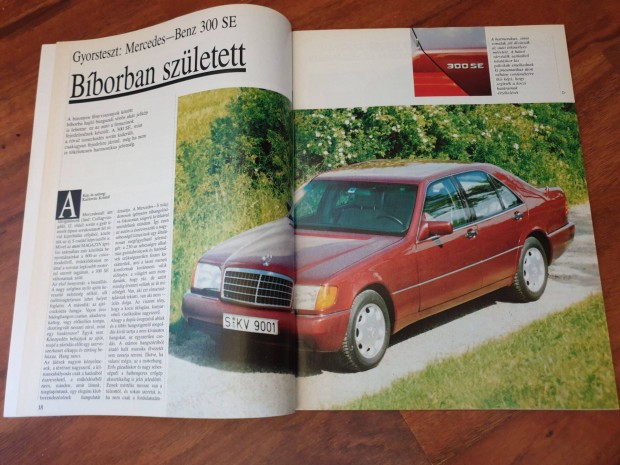 Aut Magazin 1991 Szeptember Mercedes W140 300 SE Teszt