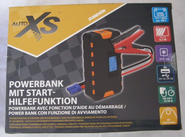 Auto XS kompakt indts rsegt powerbank, akkus bikz auts tlt