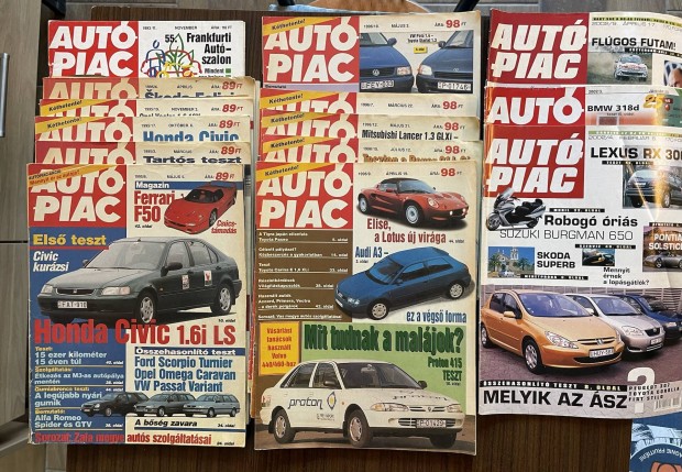 Auto piac magazinok 1993,1996,2002,2003,2004,2005,2006,2007,2008 vek