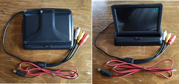 Autóba lecsukható 4.3" monitor
