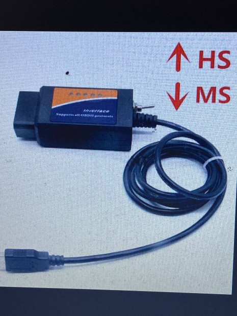 Autódiagnosztika kábel elm327 usb obd2 Ford hoz HS-CAN / MS-CAN
