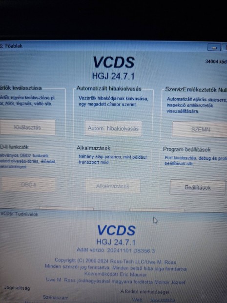 Autodiagnosztikai kabel ,vcds 24.7 jszer