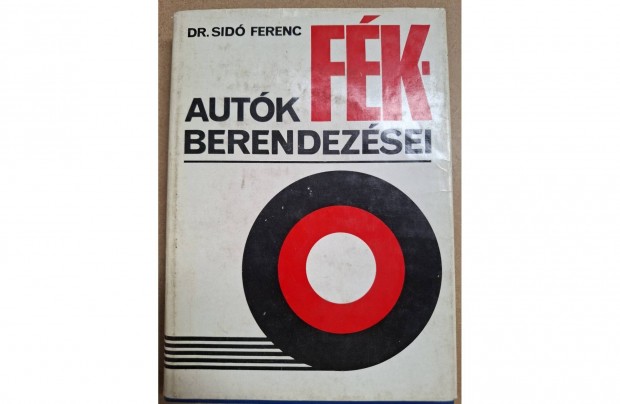Autók fékberendezései című könyv eladó