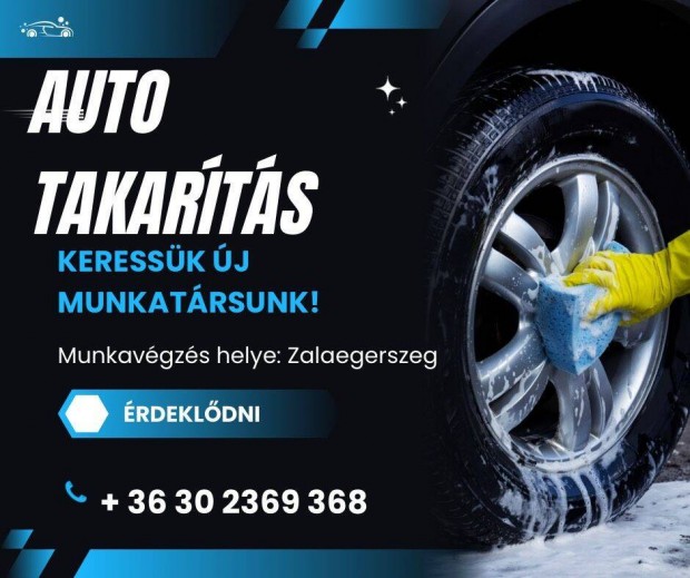 Autókozmetikai Álláslehetőség! Zalaegerszeg!