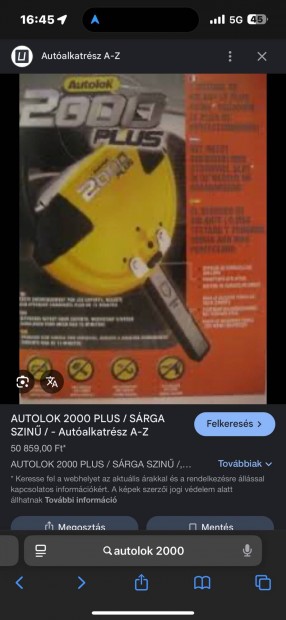 Autolok 2000 kormnyr kormnyzr 