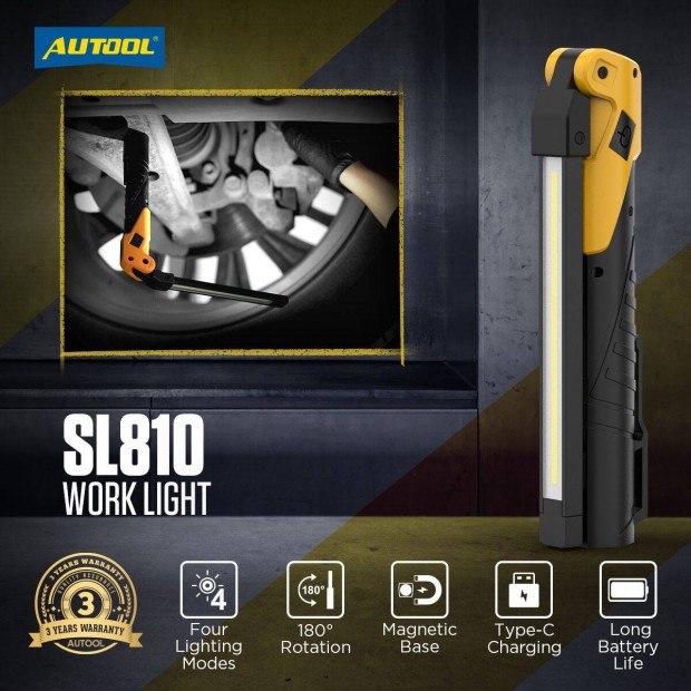 Autool SL810 Kompakt �jrat�lthet� COB LED munkal�mpa / Led Work Light