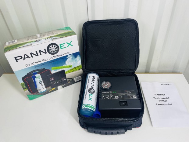 Autós 12V Kompresszor Defektjavító folyadékkal Táskában Új Pannex