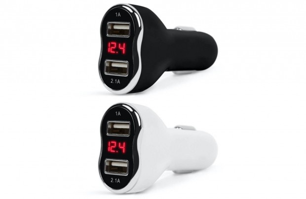 Autós Szivargyújtó adapter szuper gyors töltő dupla USB aljzattal