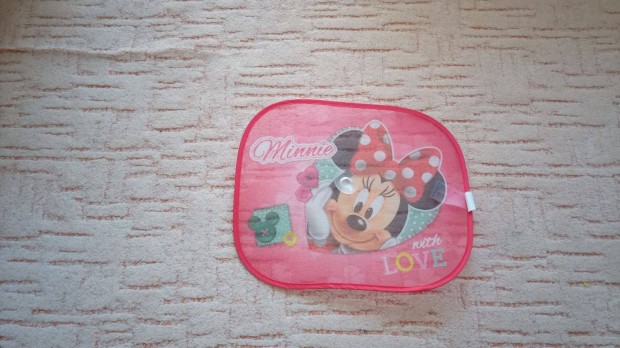 Autós gyerek napellenző, napvédő háló - Minnie lányos minta