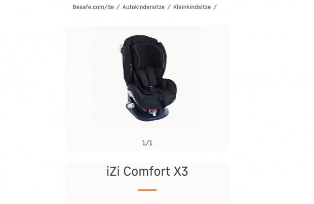 Auts gyerekls, Besafe Izi Comfort X3