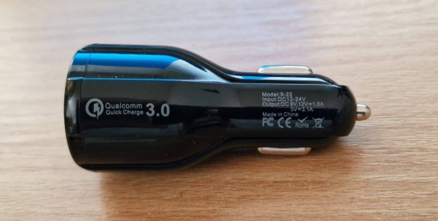 Auts gyors tlt 3.0 QC3.0 QC2.0 dupla USB 3,1 A fekete