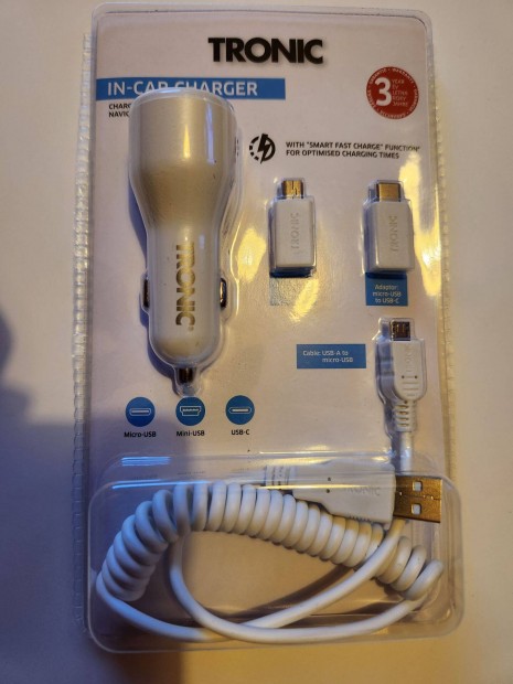 Auts szivargyjt tlt + Kbel + Adapter Micro-USB Mini-USB USB-C