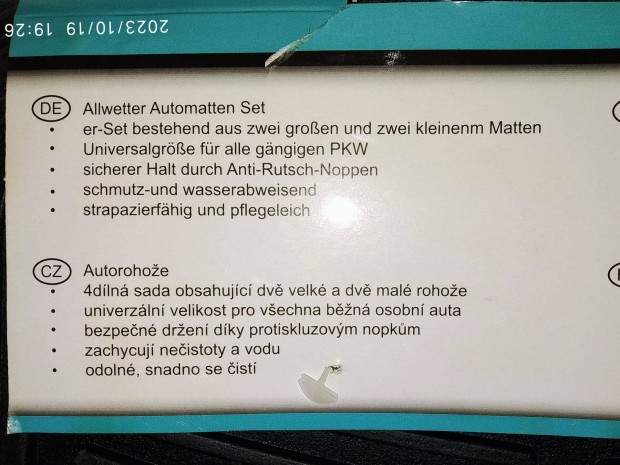 Autószőnyeg autó szőnyeg szett biztos tapadás és csuszásmentes felület