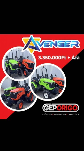 Avenger kistraktor Avenger A26V j sszkerekes kistraktor!