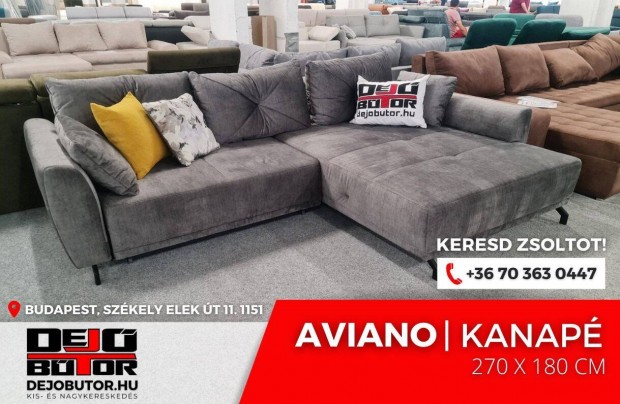 Aviano sarok prmium kanap lgarnitra 270x180 cm rugs gray