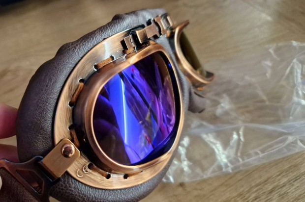 Aviator retro autós motoros szemüveg motorkerékpár napszemüveg kék