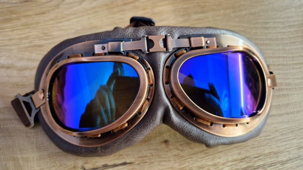 Aviator retro autós motoros szemüveg motorkerékpár napszemüveg kék