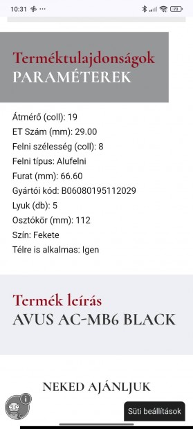 Avus alufelni 255/45 R19' Pirelli ny�ri gumival /4db/