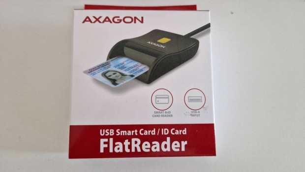 Axagon CRE-SM3N usb smart card Flatreader - kartyaolvas