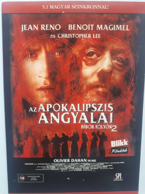 Az Apokalipszis angyalai (Jean Reno) - paprtokos DVD (posta 255 Ft)