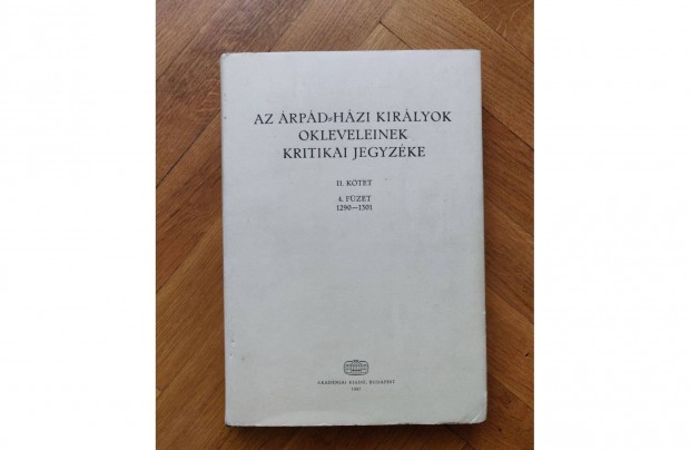 Az rpd-hzi kirlyok okleveleinek kritikai jegyzke knyv