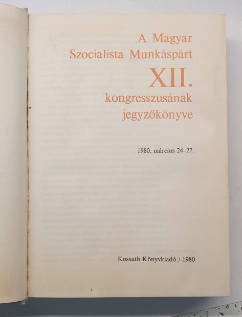 Az MSZMP XII. kongresszusnak jegyzknyve