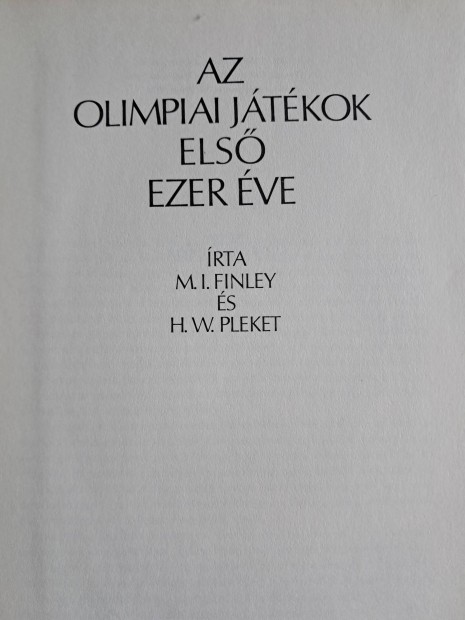 Az Olimpiai Jtkok Els Ezer ve 