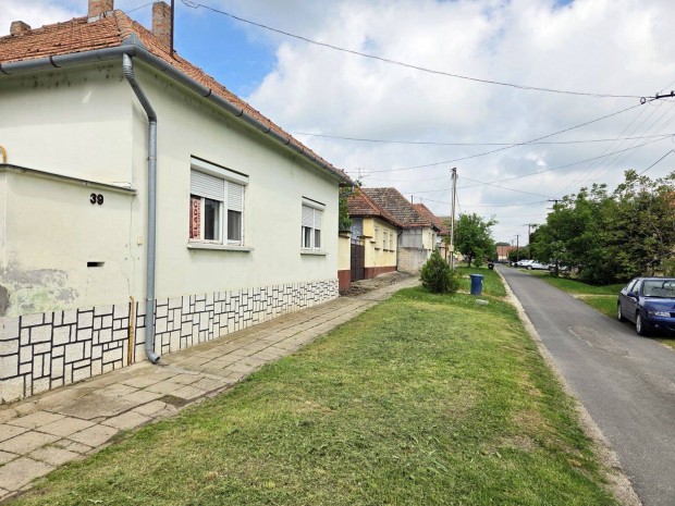 Azonnal k�lt�zhet�, f�ldszintes csal�di h�z elad�! Vide�val!