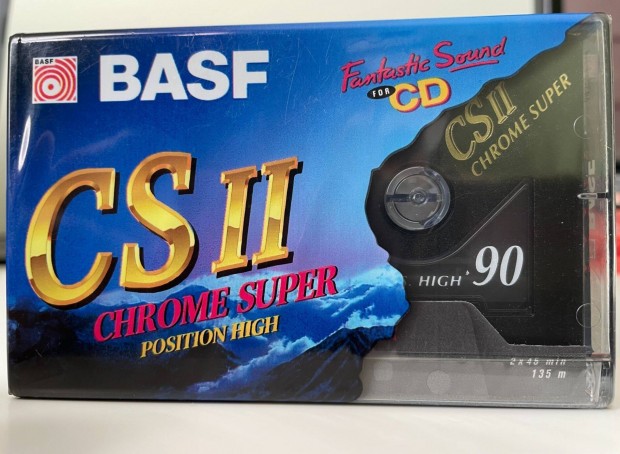 BASF CS II Chrome Super Gold 90 1995 bontatlan, új magnókazetta