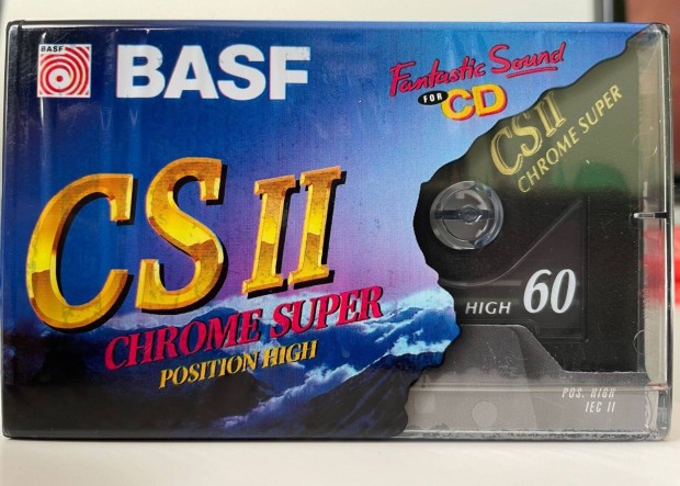 BASF CS II Chrome Super Silver 60 1995 bontatlan, új magnókazetta